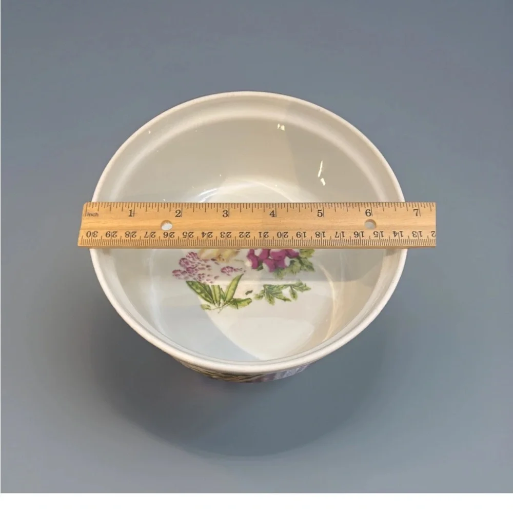 Vintage Apilco France Porcelain Ribbed 6.75” Soufflé Casserole Dish Vegetables